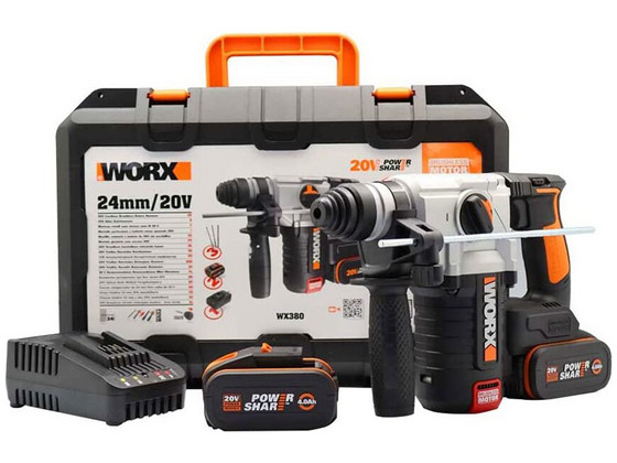 Worx Borstelloze 20 V Boorhamer met Accu's