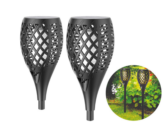 2x DreamLED Solar Flame Tuinlamp