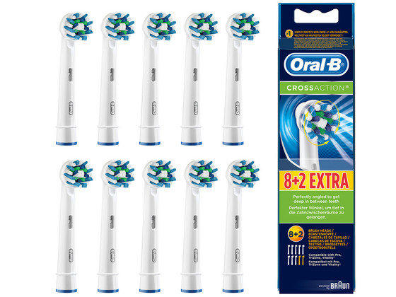 10x Oral-B CrossAction Opzetborstel