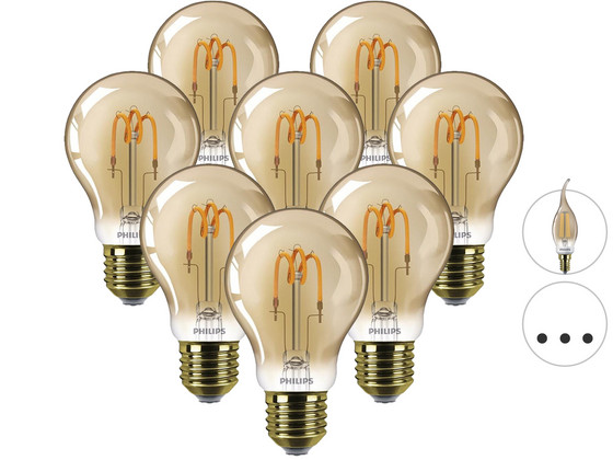 8x Philips Led Classic Gold