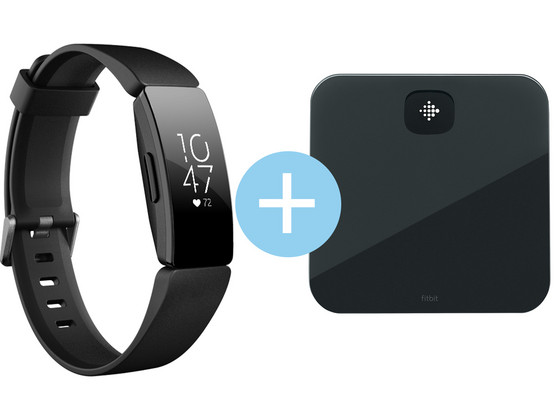 Fitbit Inspire HR Black & Aria Air Bundel