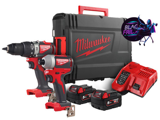 Milwaukee M18BLPP2A2-502X Twin Pack Kit