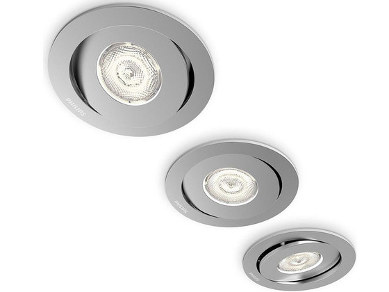 3x Philips Aluminium Inbouwspot | 4,5W