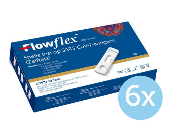 6x Flowflex Covid Zelftest