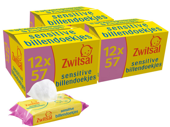 36 x 57 Zwitsal Wipes Sensitive | 2.052 St.