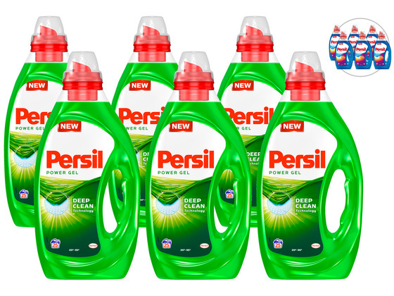 6x Persil Power Gel Uni | 1,25L