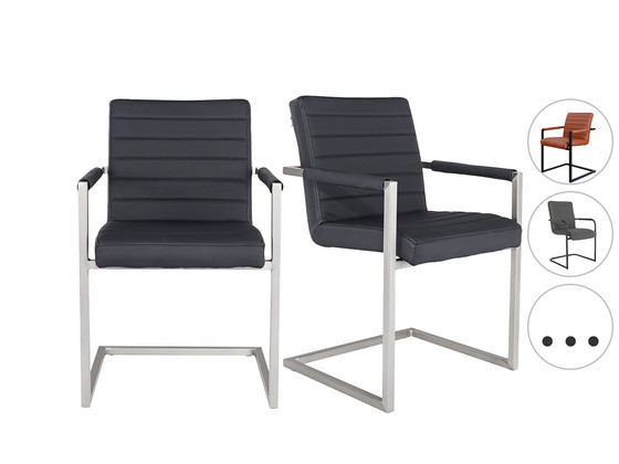 2x Feel Home Leren Stoelen