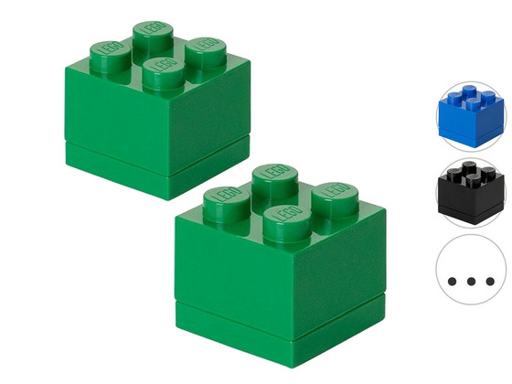 2x LEGO Mini 4 Opbergdoosje