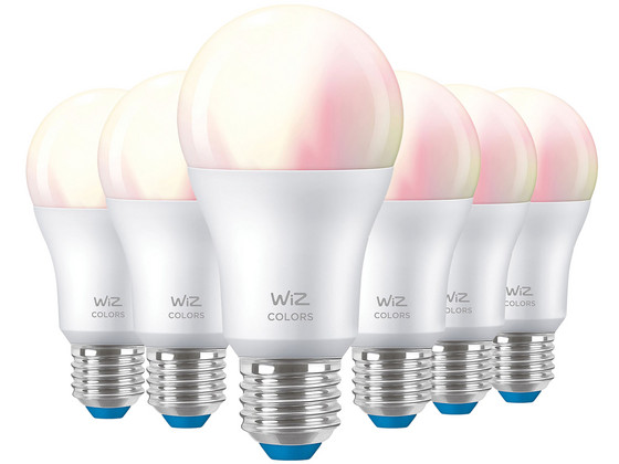 6x Wiz RGB Wifi Ledlamp | E27