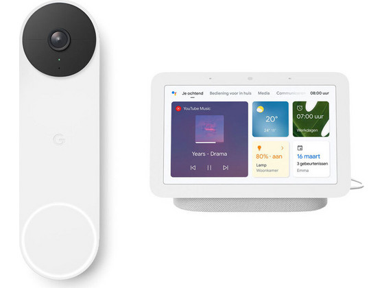 Google Nest Doorbell + Nest Hub Bundel