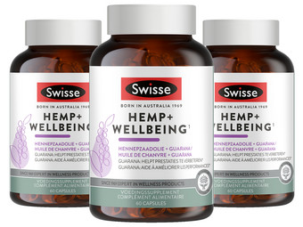 Swisse Hemp+ Wellbeing | 3x 60 Tabletten