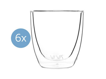 6x Viva Glas Dubbelwandig | 110 of 220 ml