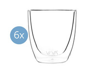 6x Viva Glas Dubbelwandig | 110 ml
