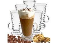 6x Luxe Kaffeeglas | 260 ml
