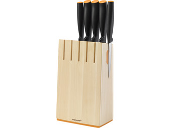 Fiskars Functional Form Messerblock aus Holz mit 5 Messern