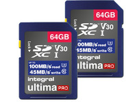 2x Integral 64GB UltimaPro SD Kaart