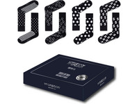 4 Pack McGregor Sokken | Black & White Edition