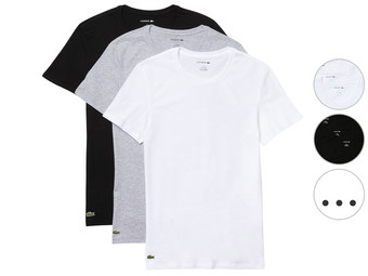 3x Lacoste Basic T-Shirt | Ronde of V-Hals