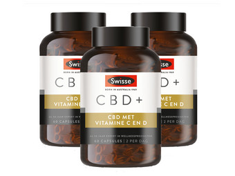 Swisse CBD+ Vitamine C/D | 3x 60 Capsules