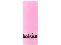 6x świeca Bolsius Rustic Pink | Ø 6,8 x 19 cm