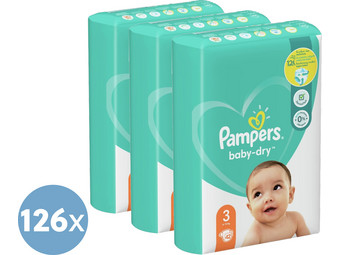 126x pielucha Pampers Baby Dry | rozm. 3