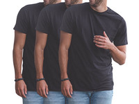 3x Lebasq Extra Lange T-Shirts Ronde Hals