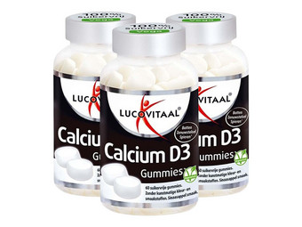 3x Lucovitaal Calcium D3 Gummies | 180 Stuks