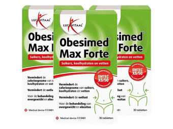 3x 30 Lucovitaal Obesimed Max Forte Groen Tabs