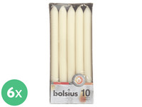 60x świeczka Bolsius Dinner Ivory | 2 x 23 cm