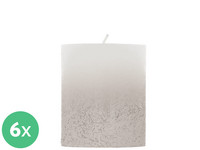 6x świeca Bolsius Metallic/White | 6,8 x 8 cm