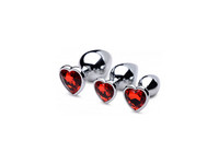 Booty Sparks Anal Plug Red Heart 3-delig Set