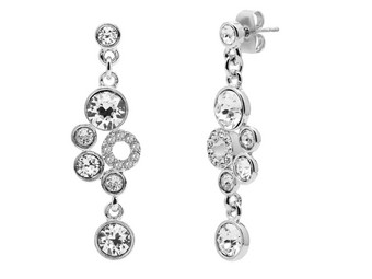 Lily Spencer Multi Crystal Drop Earrings Clear