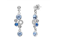 Lily Spencer Multi Crystal Drop Earrings Sapphire