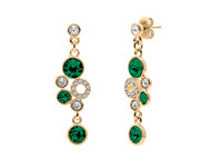 Lily Spencer Multi Crystal Drop Earrings Emerald