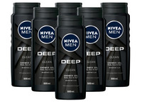 6x NIVEA MEN Deep Clean Duschgel | 500 ml