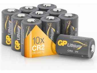 10x CR2 GP Lithium-Batterie