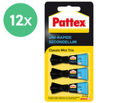 12x Pattex Classic Mini Trio Sekundenkleber