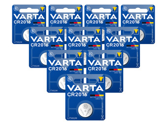 10x Varta CR2016 Lithium Batterij