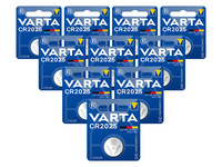 10x Varta CR2025 Lithium-Batterie
