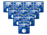 10x Varta CR2032 Lithium-Batterie