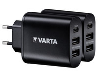 2x Varta Wandlader | USB-C | 2x USB 2.4 A