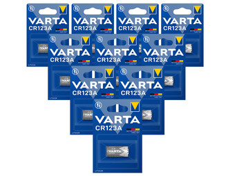 10x Varta CR123A Lithium-Batterie