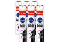 6x Nivea Black & White Clear Deodorant Spray