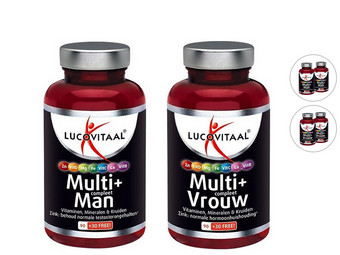240x Lucovitaal Multi Plus Nahrungsergänzung | 120x für Damen & 120x für Männer