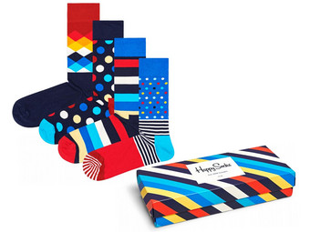 Happy Socks Special Stripe Geschenkbox m. 4 Paar Socken | 36–46