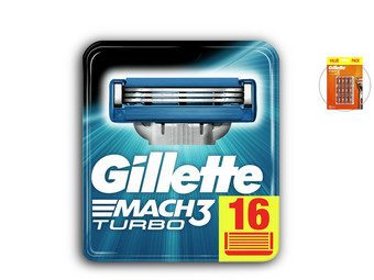 12x wkład Gillette Fusion5 Power lub 16x Mach3 Turbo