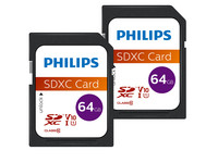 2x Philips 64 GB SDXC Kaart