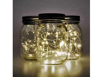 3x Gadgy Solar Jar Light Fairy Laterne