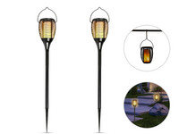 2x lampa ogrodowa FlinQ Solar LED Flame