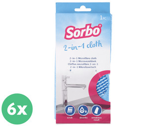 6x Sorbo 2-in-1 Microvezeldoek